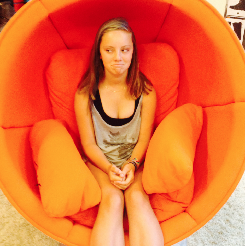 orange truth chair